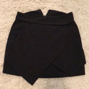 Black envelope skirt